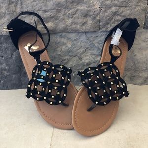 Report black sandals